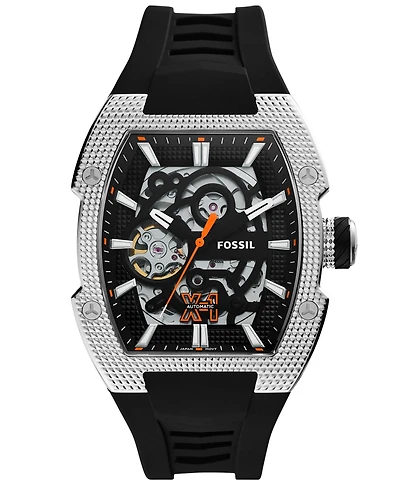 Fossil Men's Machine X1 Automatic Black Silicone Watch 44mm