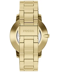 Fossil Men's Minimalist Three-Hand Gold-Tone Stainless Steel Watch 44mm