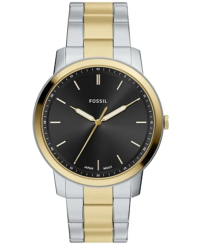 Fossil Men's Minimalist Three-Hand Two-Tone Stainless Steel Watch 44mm