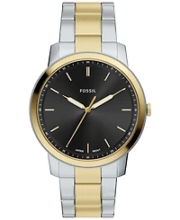 Fossil Men's Minimalist Three-Hand Two-Tone Stainless Steel Watch 44mm