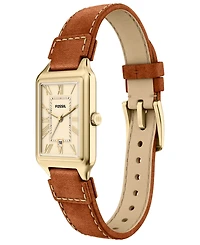 Fossil Women's Raquel Three-Hand Date Brown Leather Watch 23mm