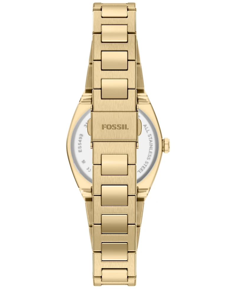 Fossil Women's Everett Three-Hand Gold-Tone Stainless Steel Watch 27mm