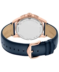 Fossil Men's Pearson Multi-function Navy Leather Watch 42mm