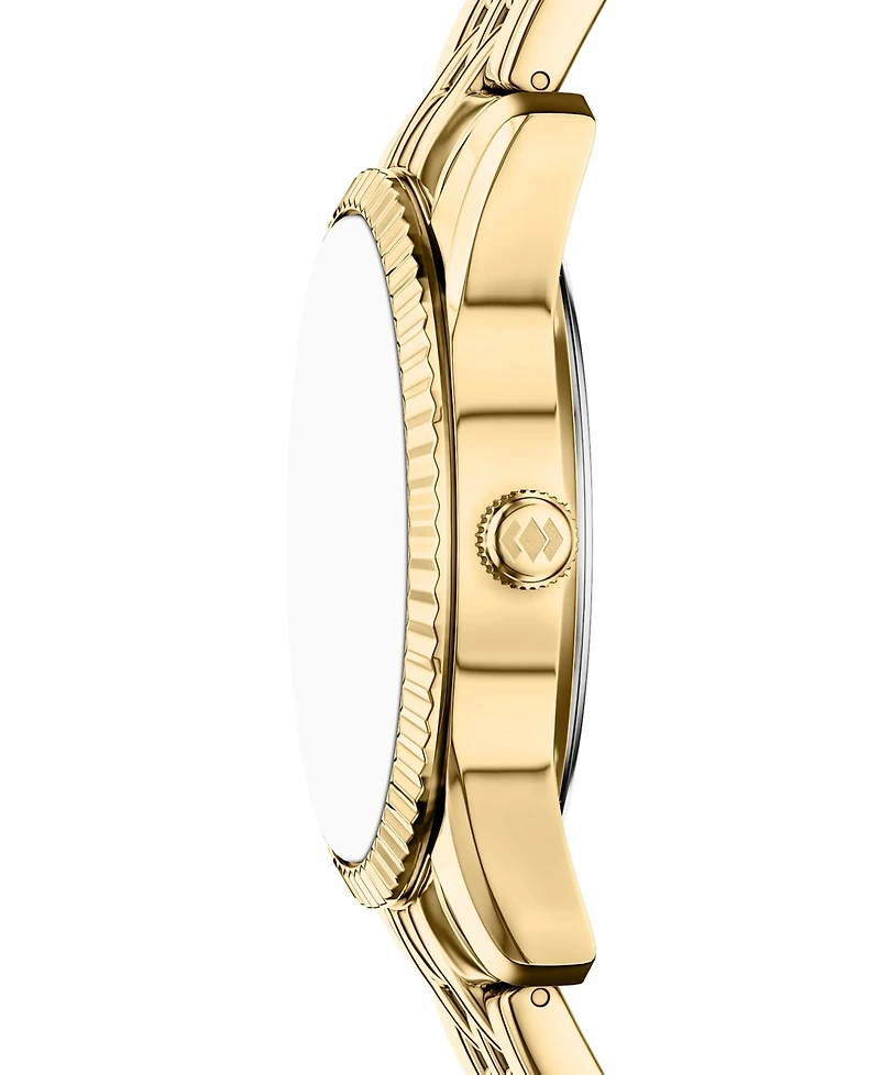 Fossil Women's Scarlette Three-Hand Day-Date Gold-Tone Stainless Steel Watch 34mm