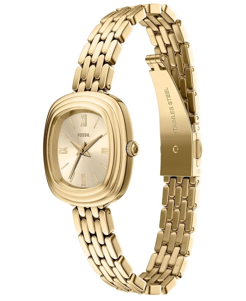 Fossil Women's Genevive Three-Hand Gold-Tone Stainless Steel Watch 30mm