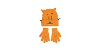 Dog Man Petey the Cat Youth Cuff Hat And Knit Gloves Cold Weather Set