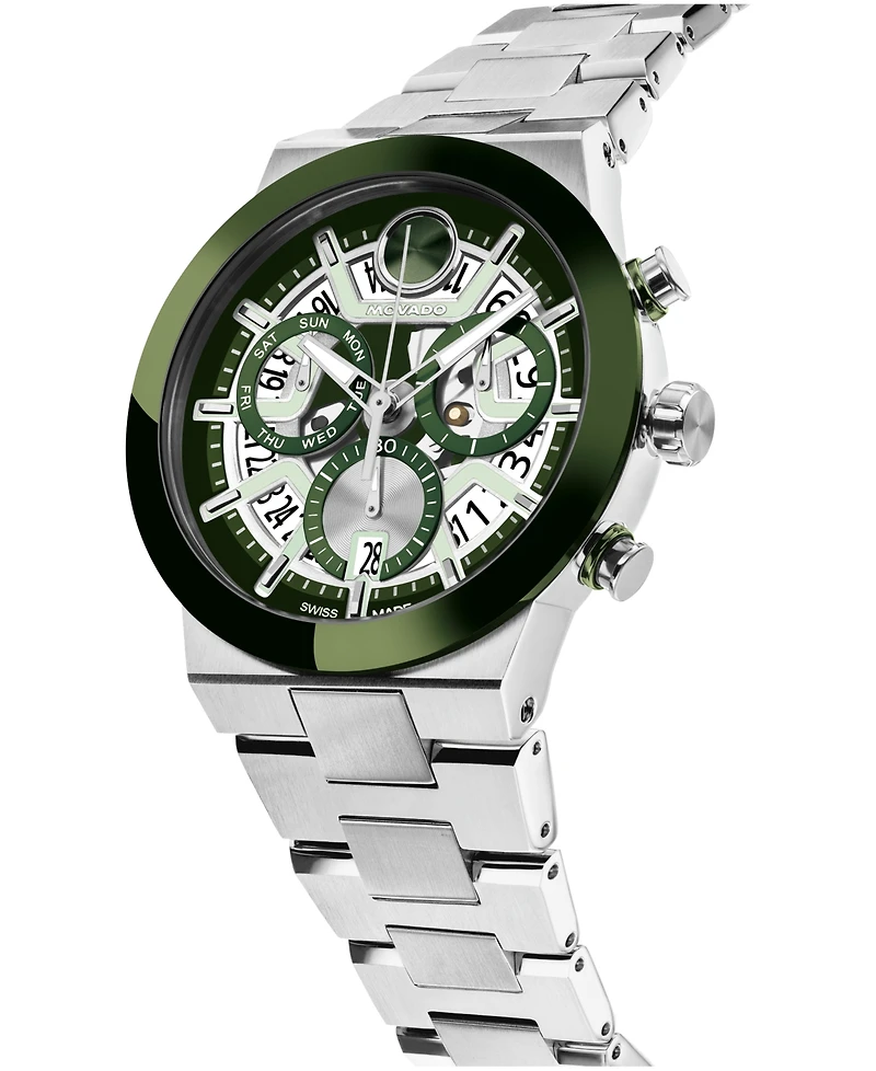 Movado Men's Bold Fusion Swiss Quartz Chrono Stainless Steel Watch 44.50mm