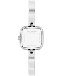 Movado Women's Museum Bangle Cushion Swiss Quartz Stainless Steel Watch 22mm