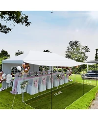 gaomon Heavy Duty Pop Up Party Tent with 5 Removable Sidewalls Pe Windows, 420d Oxford Fabric Commercial-Grade Outdoor Event Shelter for Weddings