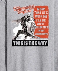 Airwaves Men's The Mandalorian & Grogu Where I go, He Goes Graphic T-Shirt