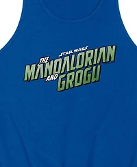 Airwaves Men's The Mandalorian & Grogu Full Color Movie Logo Graphic Tank Top