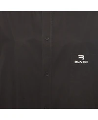 Pre-Owned Balenciaga Women's Oversized Logo-Embroidered Cotton Button-Down Shirt