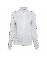 Pre-Owned Givenchy Women's Metallic Logo Print Jersey Jacket