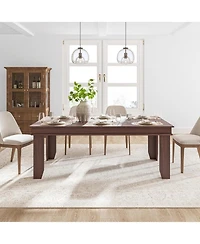 gaomon Wooden Dining Table 70.87 Inch, Kitchen Table Seats 6-8 People for Dining Room & Family Dinner