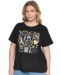 Karl Lagerfeld Paris Plus Crewneck Whimsy Frames Logo T-Shirt