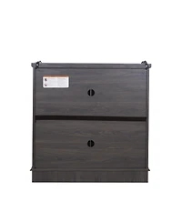 Clihome Acrylic Mirror Door Buffet Cabinet, Mdf Hollow-Carved Accent Cabinet Storage Sideboard with Adjustable Shelves