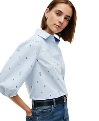 Tommy Hilfiger Women's Printed 3/4-Sleeve Shirt