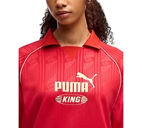 Puma Men's King Football Boot Ribbed Collar Graphic Jersey T-Shirt