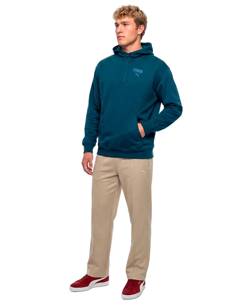 Puma Men's Flocked Logo Half-Zip Hoodie