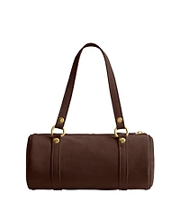 Coach Originals Kisslock Large Suede Barrel Shoulder Handbag