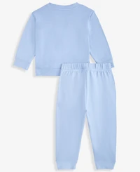 First Impressions Baby Boys' 0M-24M Solid Crewneck Sweatshirt and Sweatpants, 2-Piece Set, Macy's Exclusive