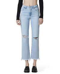 Vervet Women's High Rise Distressed Ankle Straight Jeans