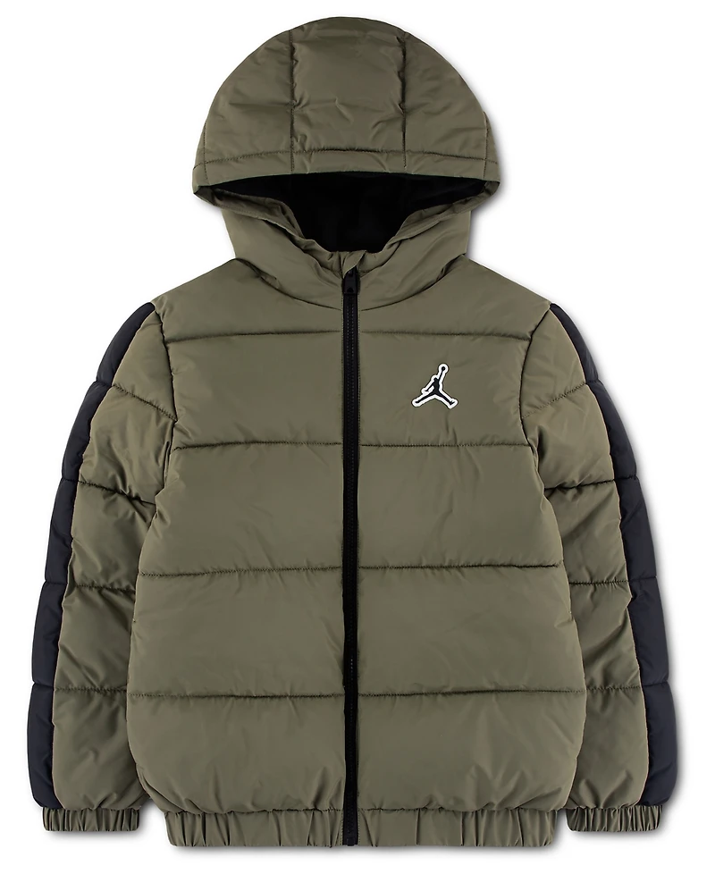 Jordan Boys' 8-20 Colorblock Long-Sleeve Puffer Jacket