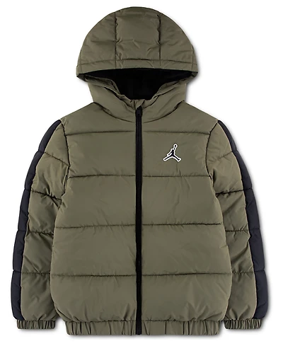 Jordan Boys' 8-20 Colorblock Long-Sleeve Puffer Jacket