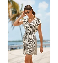 Lascana Women's Patterned Twist Front Dress