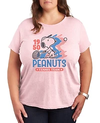 Hybrid Apparel Plus Peanuts Snoopy Tennis Team Graphic T-Shirt