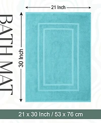 Feather & Stitch, Ny Cotton Super Absorbent Terry 2-Piece Bath Mat Set