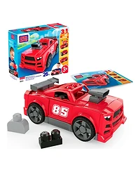 Mega Bloks Build & Go Race Car 3-in-1 with Rolling Wheels, 26-Piece Building Set, Ages 3+