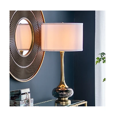 Sofucor 29" Table Lamp with Glass Drum
