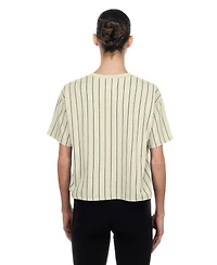 New Era Women's Cream Houston Astros Throwback Boxy T-Shirt