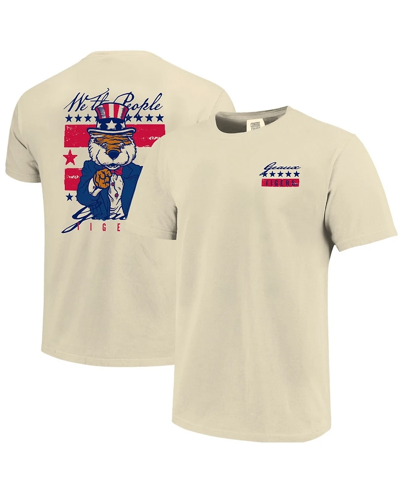 Image One Men's Cream Lsu Tigers Uncle Sam Mascot T-Shirt