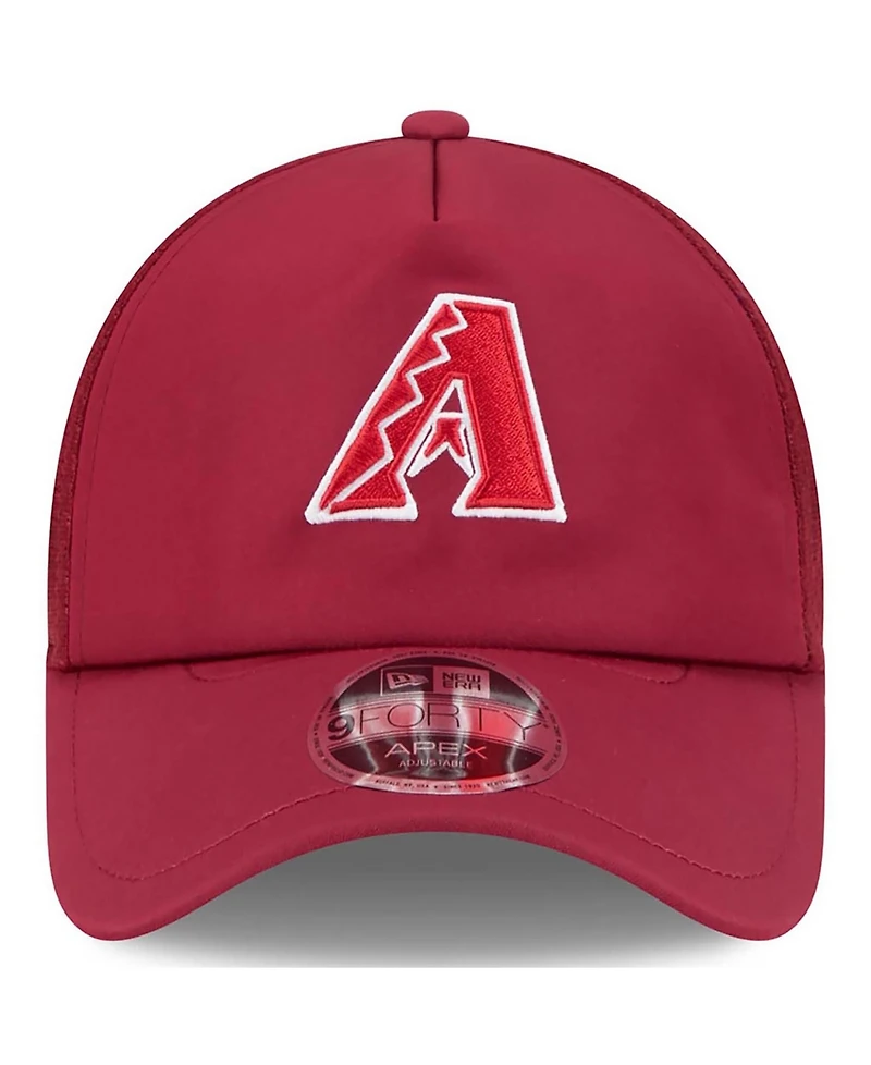 New Era Men's Dark Red Arizona Diamondbacks 2026 Batting Practice Apex 9FORTY Adjustable Trucker Hat