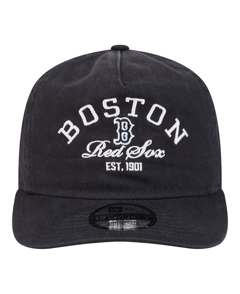 New Era Men's Navy Boston Red Sox Stacked 19TWENTY Adjustable Hat