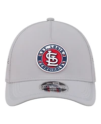 New Era Men's Gray St. Louis Cardinals Patch 39THIRTY A-Frame M-Crown Perforated Flex Hat