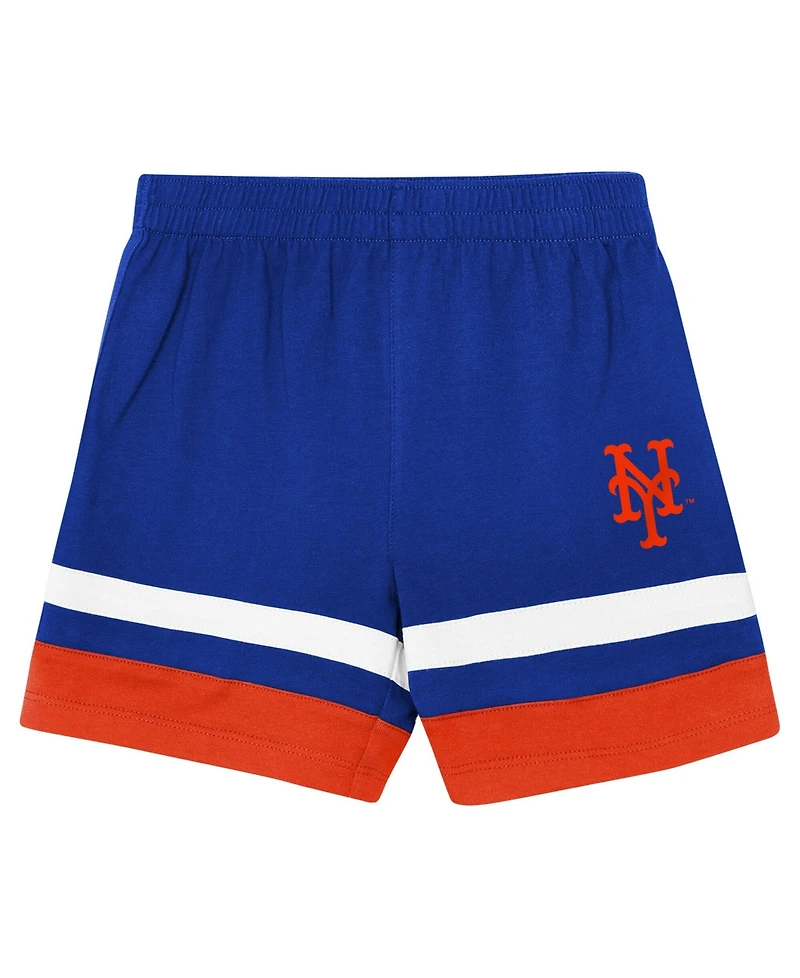 Outerstuff Toddler Royal New York Mets Ground Ball T-Shirt and Shorts Set