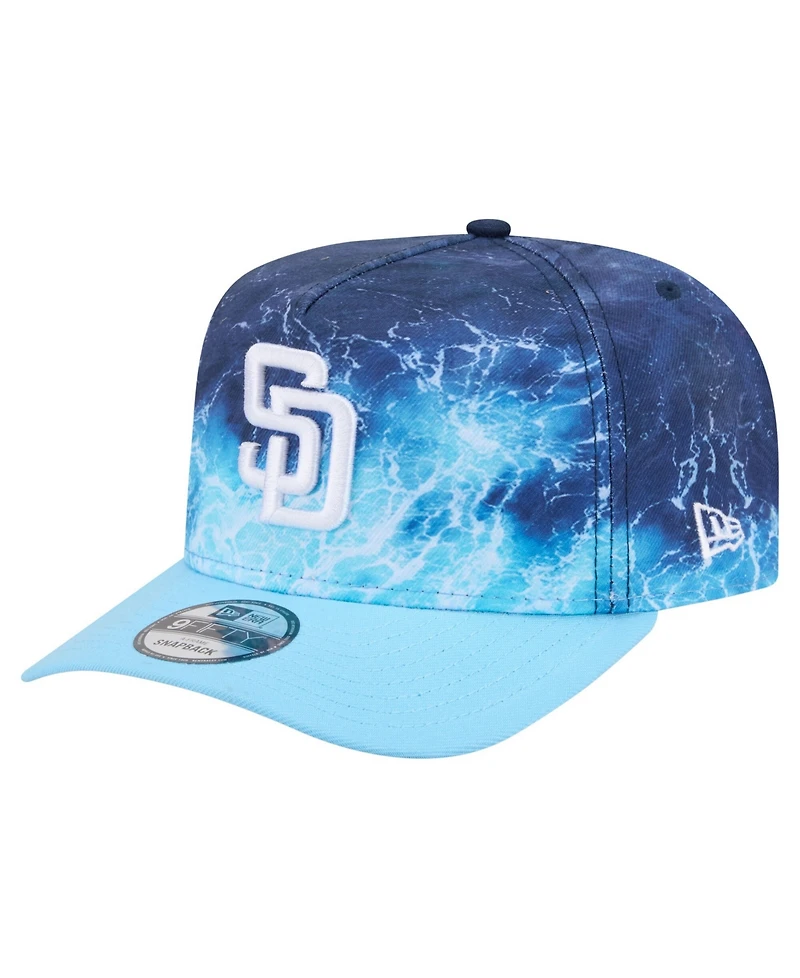 New Era Men's Light Blue San Diego Padres Deep Water Pre-Curved 9FIFTY A-Frame Snapback Hat