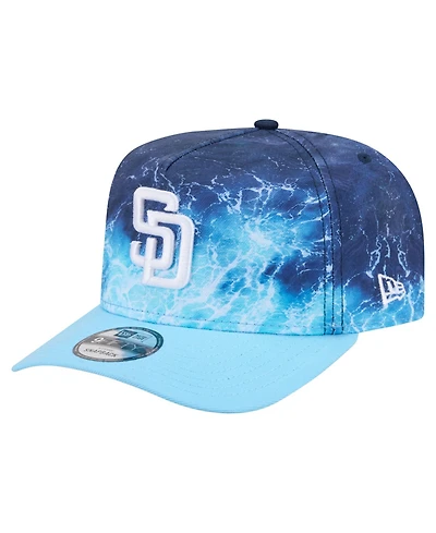 New Era Men's Light Blue San Diego Padres Deep Water Pre-Curved 9FIFTY A-Frame Snapback Hat