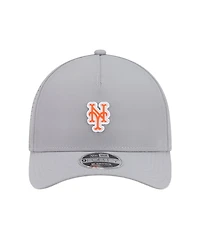 New Era Men's Gray New York Mets Micro Logo 9FORTY M-Crown A-Frame Adjustable Hat
