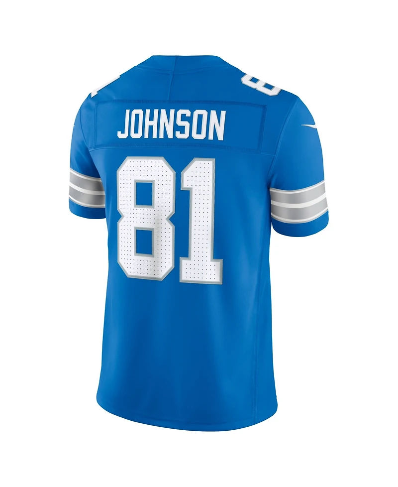 Nike Men's Calvin Johnson Blue Detroit Lions Vapor F.u.s.e. Stitched Retired Limited Jersey