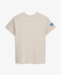 Mitchell & Ness Women's Fernando Valenzuela Cream Los Angeles Dodgers Cooperstown Name Number Throwback T-Shirt