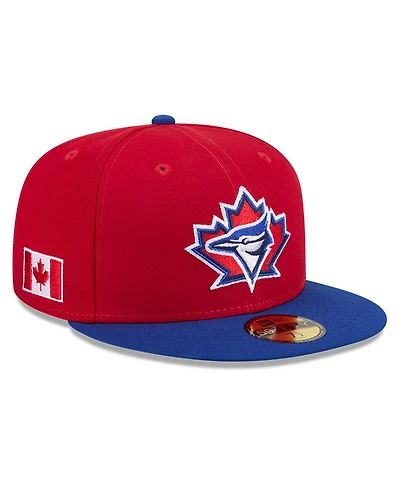 New Era Men's Red/Royal Toronto Blue Jays 2026 Canada Day 59FIFTY Fitted Hat