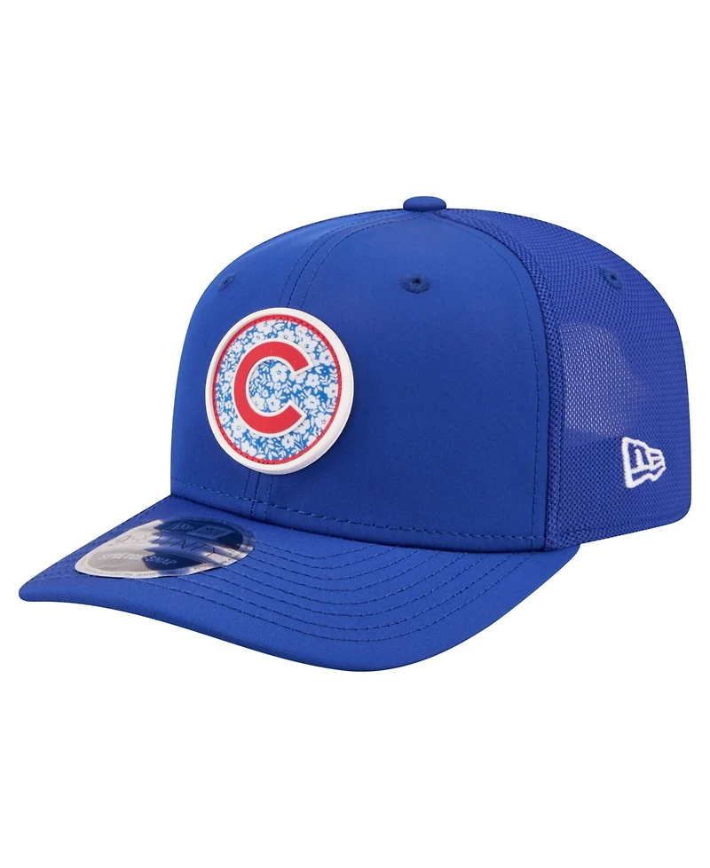 New Era Men's Royal Chicago Cubs Floral Patch 9SEVENTY Adjustable Hat