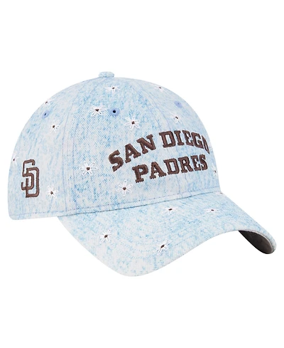 New Era Women's Light Blue San Diego Padres Daisy All Over 9TWENTY Adjustable Hat