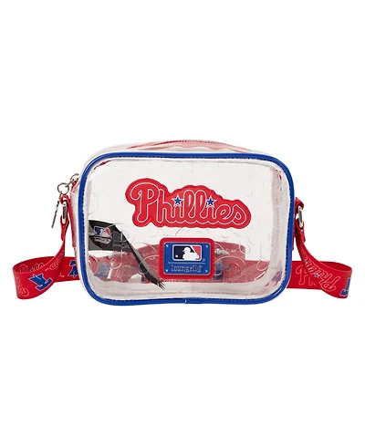 Loungefly Philadelphia Phillies Clear All Over Logo Crossbody Bag