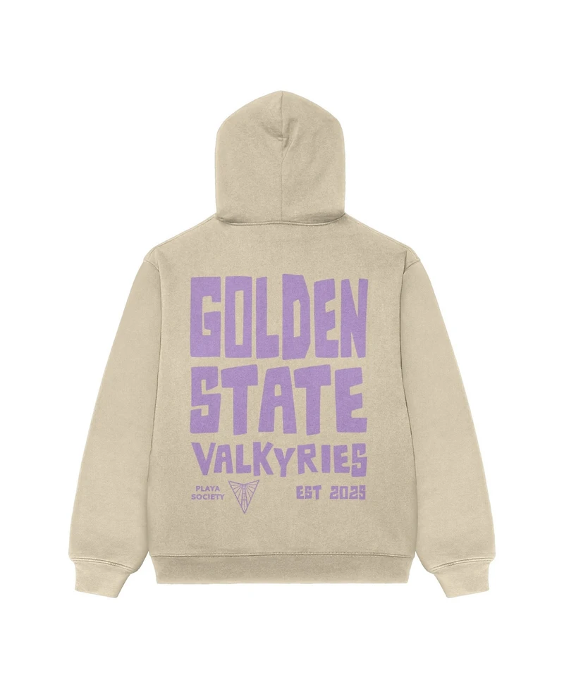 Playa Society Men's and Women's Oatmeal Golden State Valkyries Established Hoodie