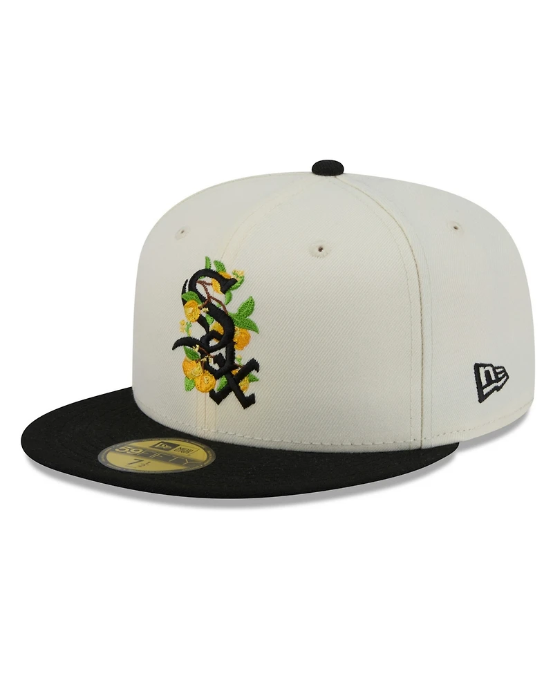 New Era Men's White/Black Chicago White Sox Blossom 59FIFTY Fitted Hat